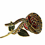 Snake photo sculpture python<br><div class="desc">A Ball Python Snake curled around a red and gold Rose photo sculpture for Snake lovers.dangerous beauty collection. gift idea.</div>