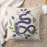 Snake Pillow with Floral Botanical Design– Unique<br><div class="desc">Add a mystical and stylish touch to your home with this decorative snake pillow featuring a beautifully illustrated serpent surrounded by vibrant flowers and leaves. Whether on a sofa, bed, or reading nook, this cushion brings both comfort and bold artistry to your space. Perfect for snake lovers, nature admirers, or...</div>