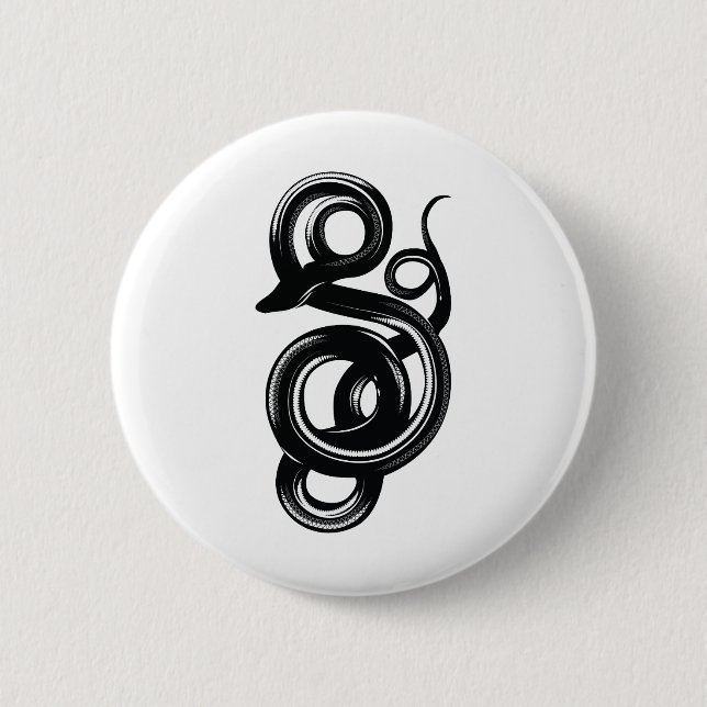 Snake Pinback Button (Front)