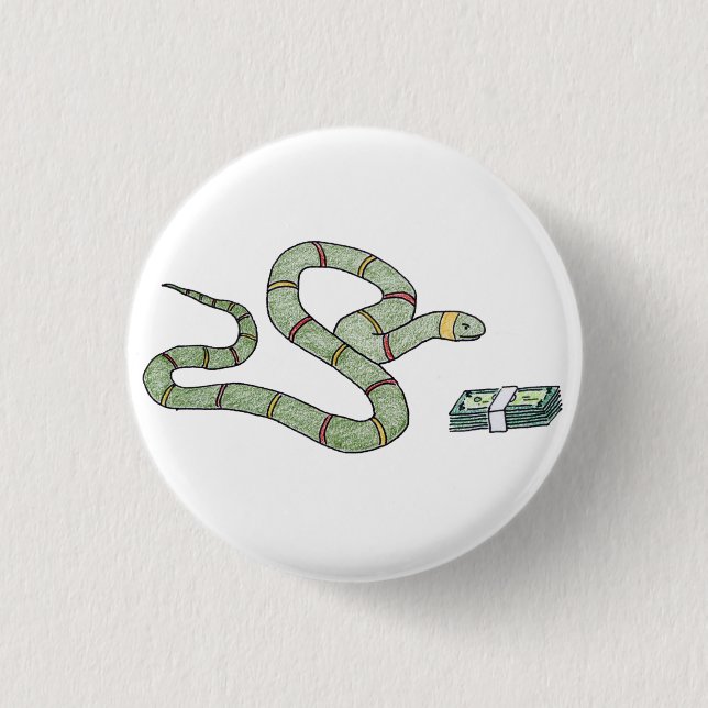 snake pinback button (Front)