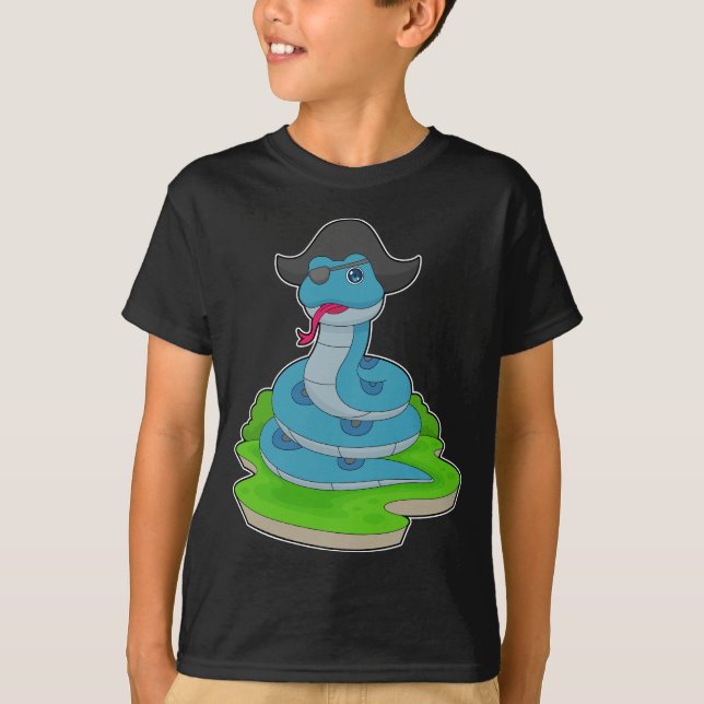 Snake Pirate Pirate hat T-Shirt (Front)