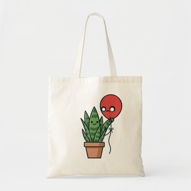 Snake plant and balloon Tote Bag (Front)