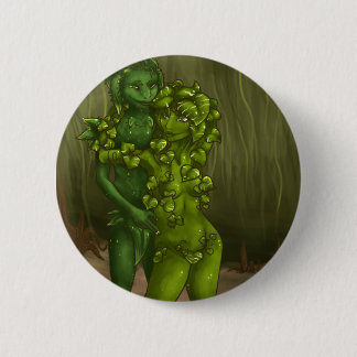 Snake Plant and Pothos Romance Pinback Button