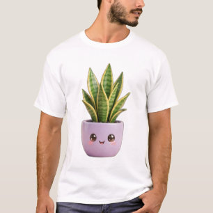 Snake Plant Kawaii Indoor Plant T-Shirt