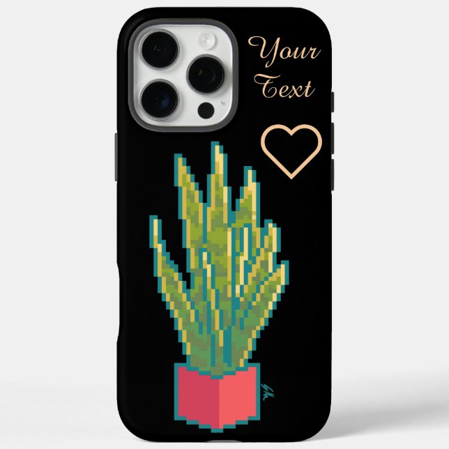 Snake plant, pixel art Case-Mate iPhone case (Back)