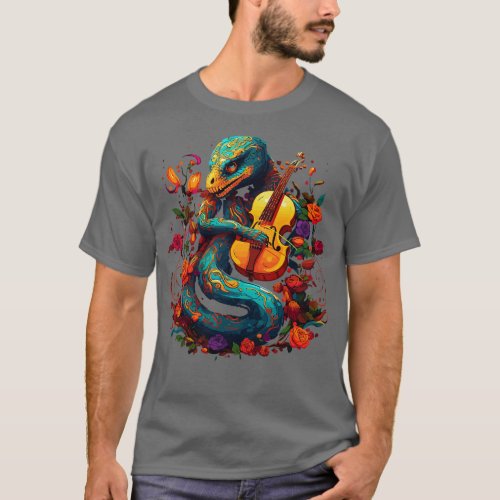 Snake Playing Violin T_Shirt