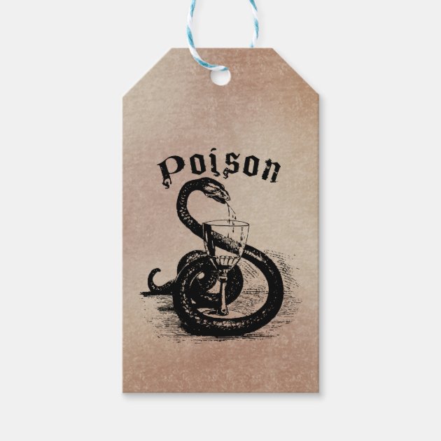Snake Poison Halloween Gothic Gift Tags