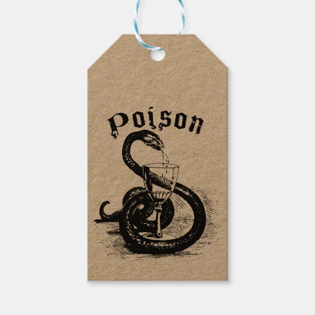 Snake Poison Halloween Gothic Tag