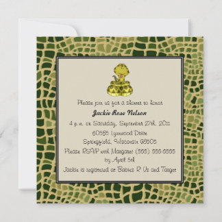 Snake Print Baby Shower Invitation