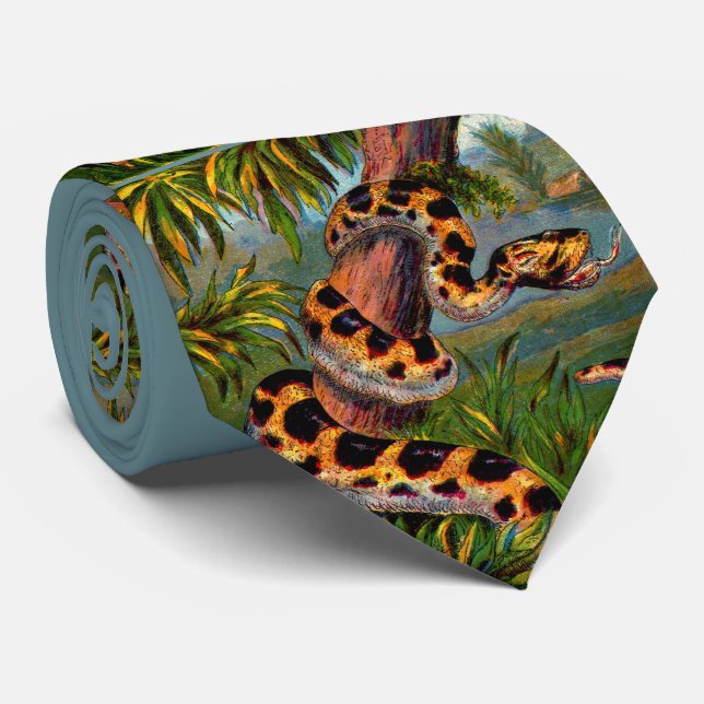 snake print tie (Rolled)