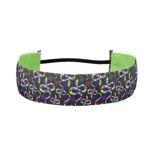 Snake Psychedelic Rainbow Colors Athletic Headband