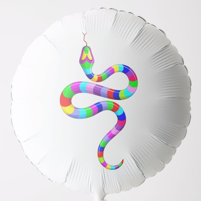 Snake Psychedelic Rainbow Colors Balloon (Front)