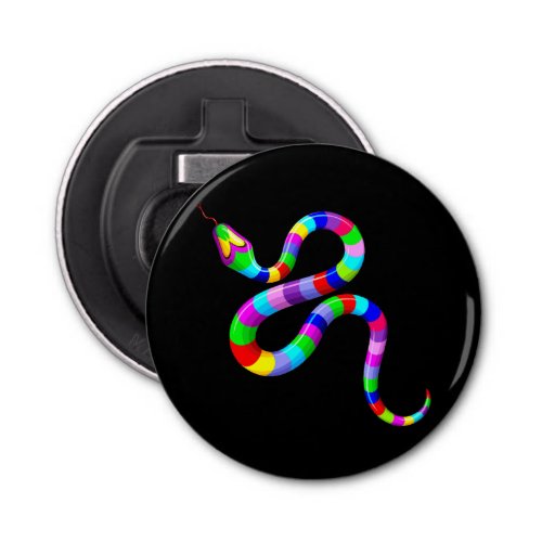 Snake Psychedelic Rainbow Colors Bottle Opener
