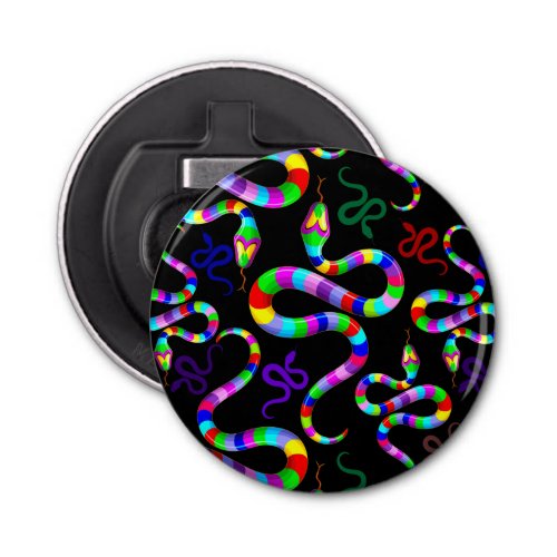 Snake Psychedelic Rainbow Colors Bottle Opener