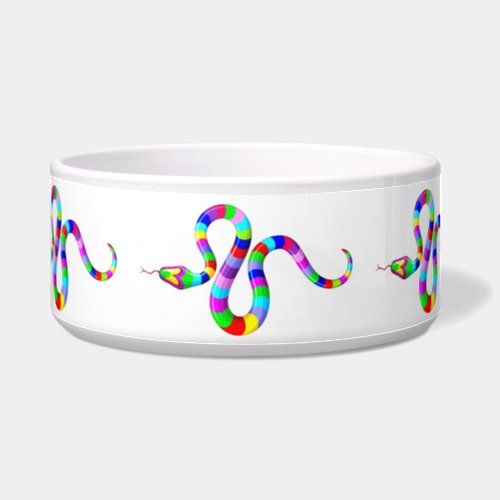 Snake Psychedelic Rainbow Colors Bowl