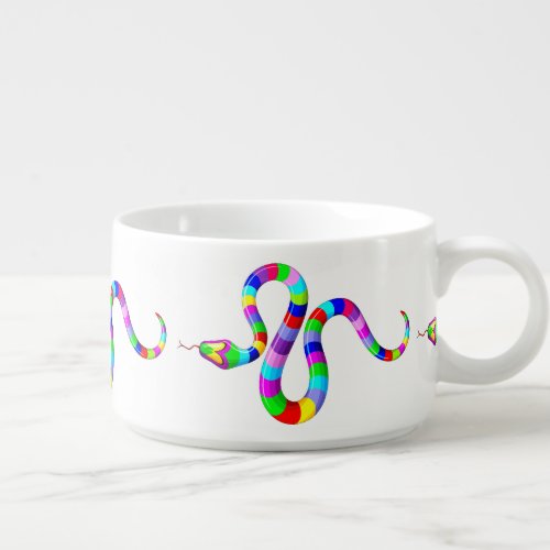 Snake Psychedelic Rainbow Colors Bowl