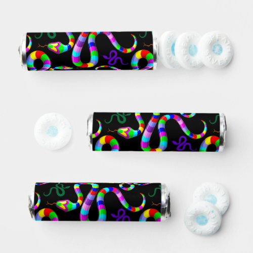 Snake Psychedelic Rainbow Colors Breath Savers Mints