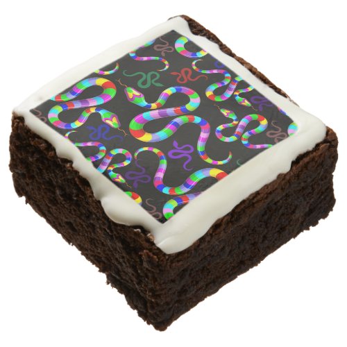 Snake Psychedelic Rainbow Colors Brownie