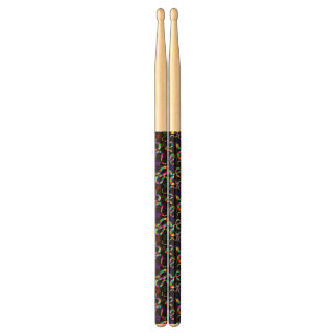 Snake Psychedelic Rainbow Colors Drum Sticks