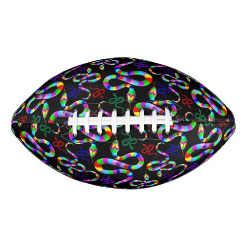 Snake Psychedelic Rainbow Colors Football