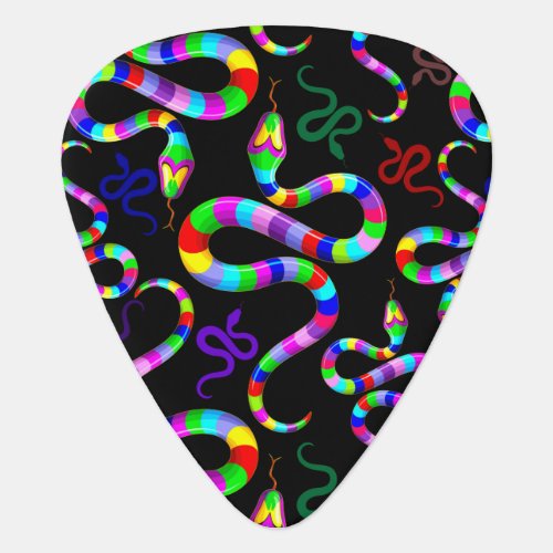 Snake Psychedelic Rainbow Colors Guitar Pick