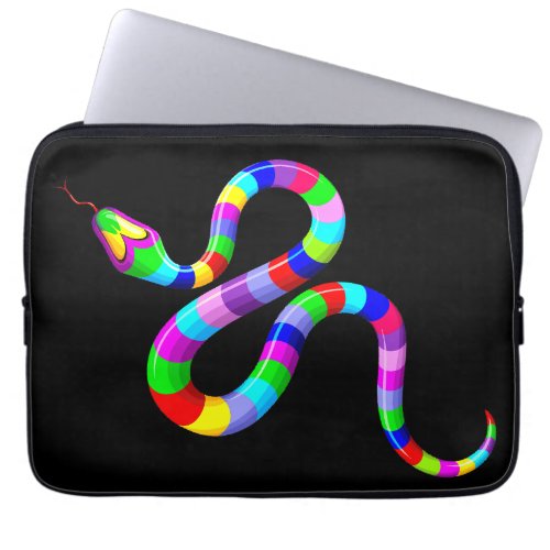 Snake Psychedelic Rainbow Colors Laptop Sleeve