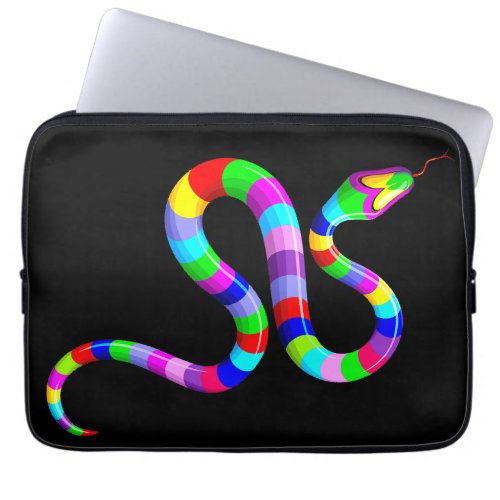 Snake Psychedelic Rainbow Colors Laptop Sleeve