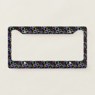 Snake Psychedelic Rainbow Colors License Plate Frame