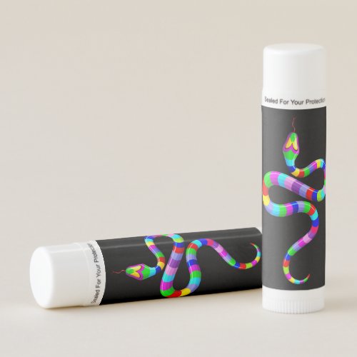 Snake Psychedelic Rainbow Colors Lip Balm