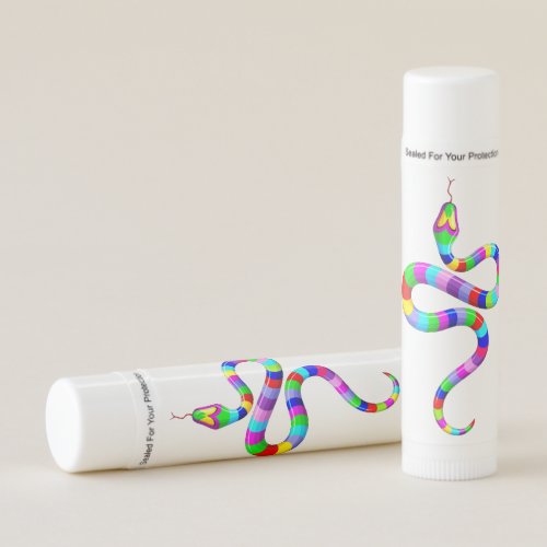 Snake Psychedelic Rainbow Colors Lip Balm