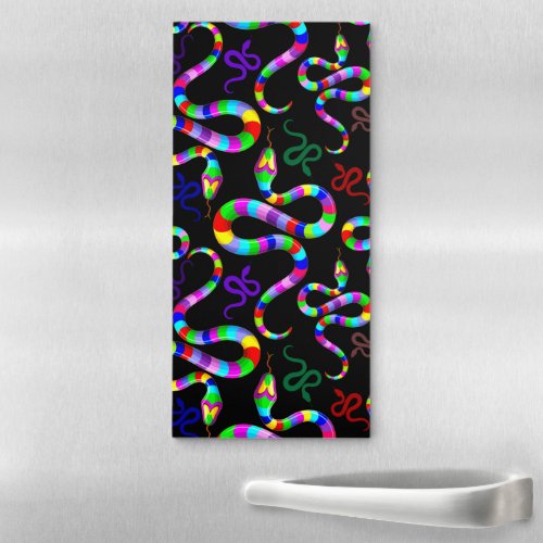 Snake Psychedelic Rainbow Colors Magnetic Notepad