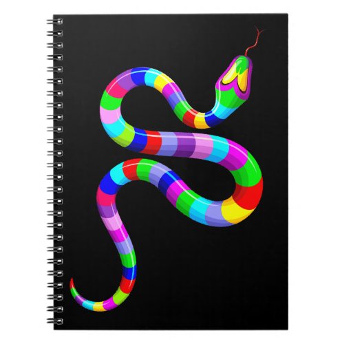 Snake Psychedelic Rainbow Colors Notebook