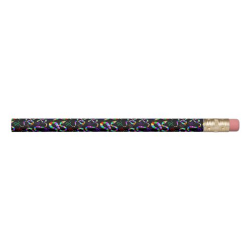 Snake Psychedelic Rainbow Colors Pencil