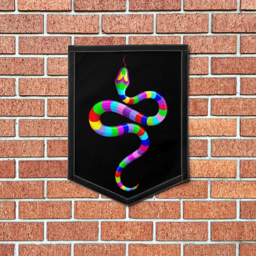 Snake Psychedelic Rainbow Colors Pennant
