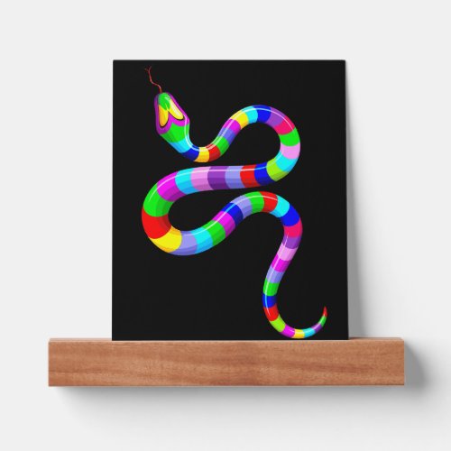 Snake Psychedelic Rainbow Colors Picture Ledge