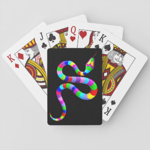 Snake Psychedelic Rainbow Colors Playing Cards