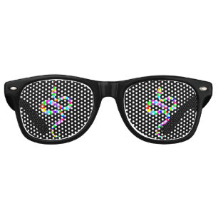 Snake Psychedelic Rainbow Colors Retro Sunglasses