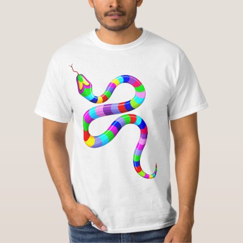 Snake Psychedelic Rainbow Colors T_Shirt