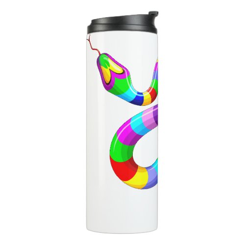 Snake Psychedelic Rainbow Colors Thermal Tumbler