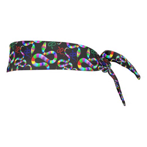 Snake Psychedelic Rainbow Colors Tie Headband