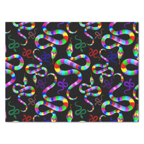 Snake Psychedelic Rainbow Colors Tissue Paper