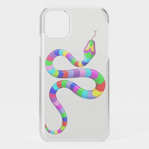 Snake Psychedelic Rainbow Colors iPhone 11 Case
