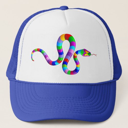 Snake Psychedelic Rainbow  Hat
