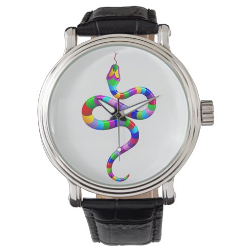 Snake Psychedelic Rainbow watches