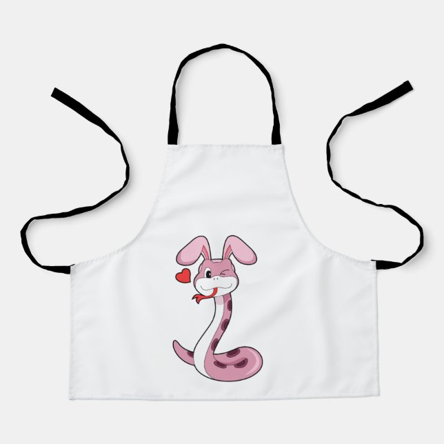 Snake Rabbit Heart Apron (Front)