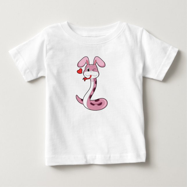 Snake Rabbit Heart Baby T-Shirt (Front)