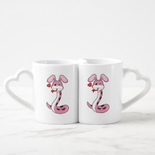 Snake Rabbit Heart Coffee Mug Set