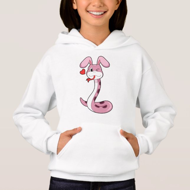 Snake Rabbit Heart Hoodie (Front)