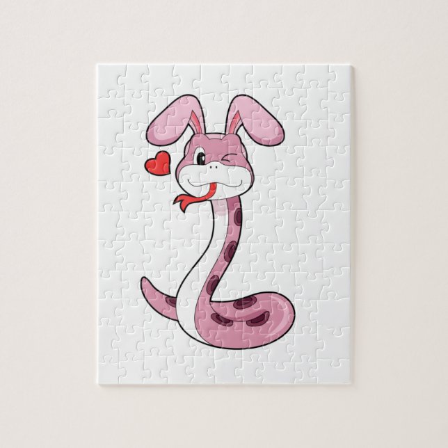 Snake Rabbit Heart Jigsaw Puzzle (Vertical)