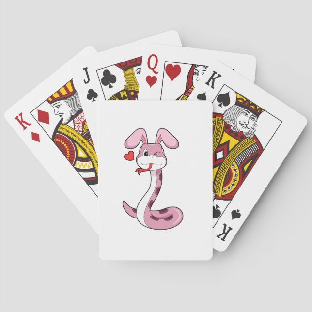 Snake Rabbit Heart Poker Cards (Back)